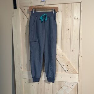 FIGS Technical Collection Zamora Jogger Scrub Pants XS/P Gray Drawstring Pockets